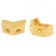 DQ metal duo beads arrow Gold